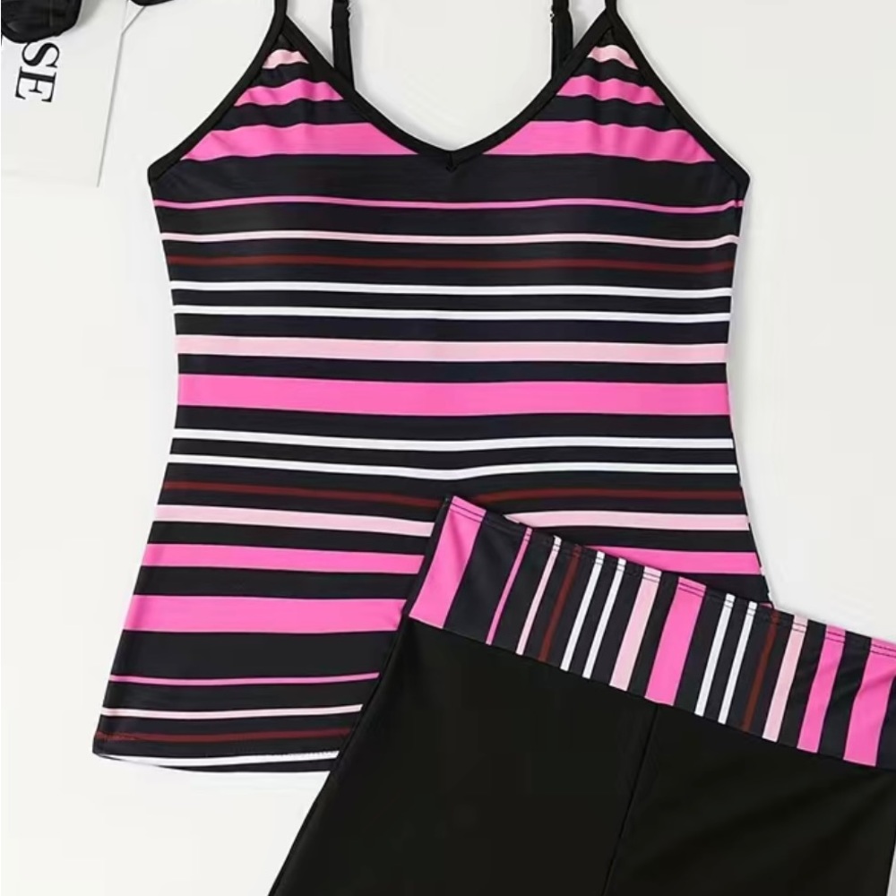 2 piece swim. Hot pink and black. New!